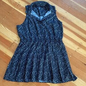 Puma Sleeveless Grey Leopard Print Pleated Tennis Dress XXL